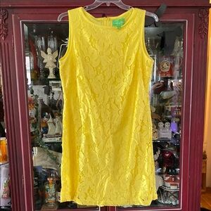 Pappagallo Yellow Lacedaisy dress
